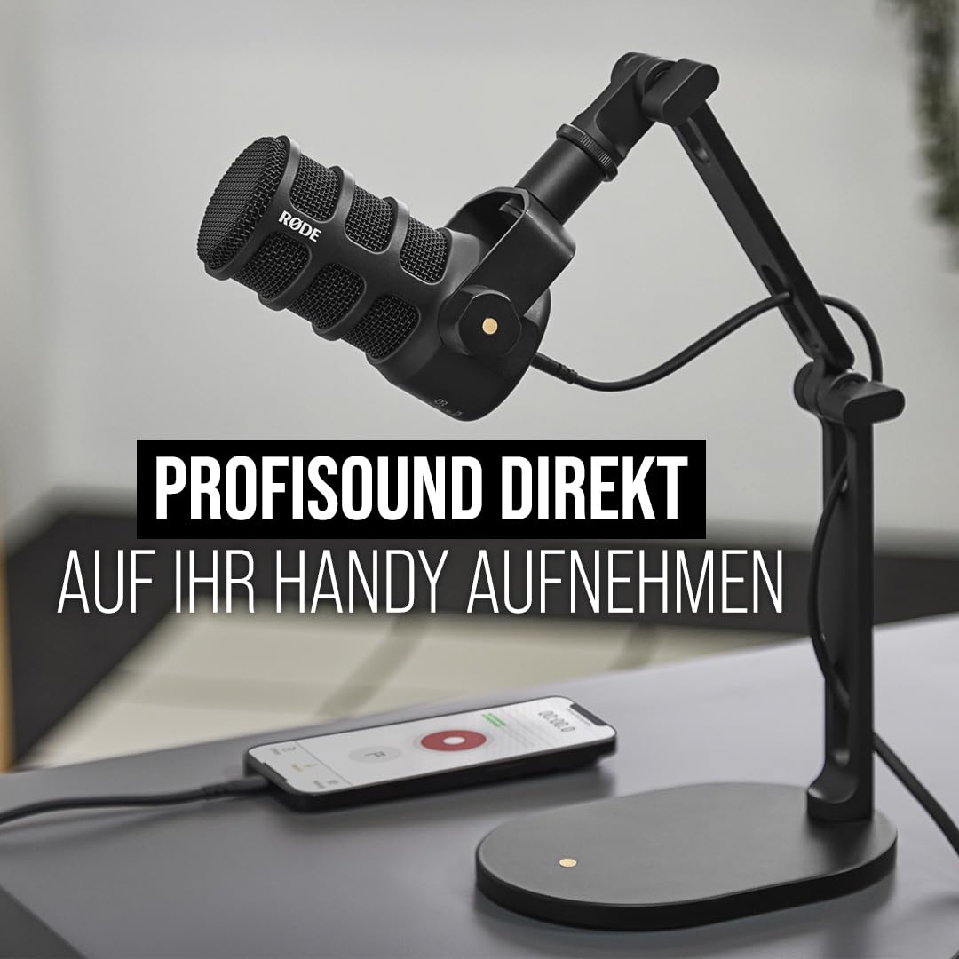 RØDE NT-USB+ Professionelles USB-Mikrofon für Profi-Audioaufnahmen direkt auf dem Computer oder Mobilgerät, schwarz