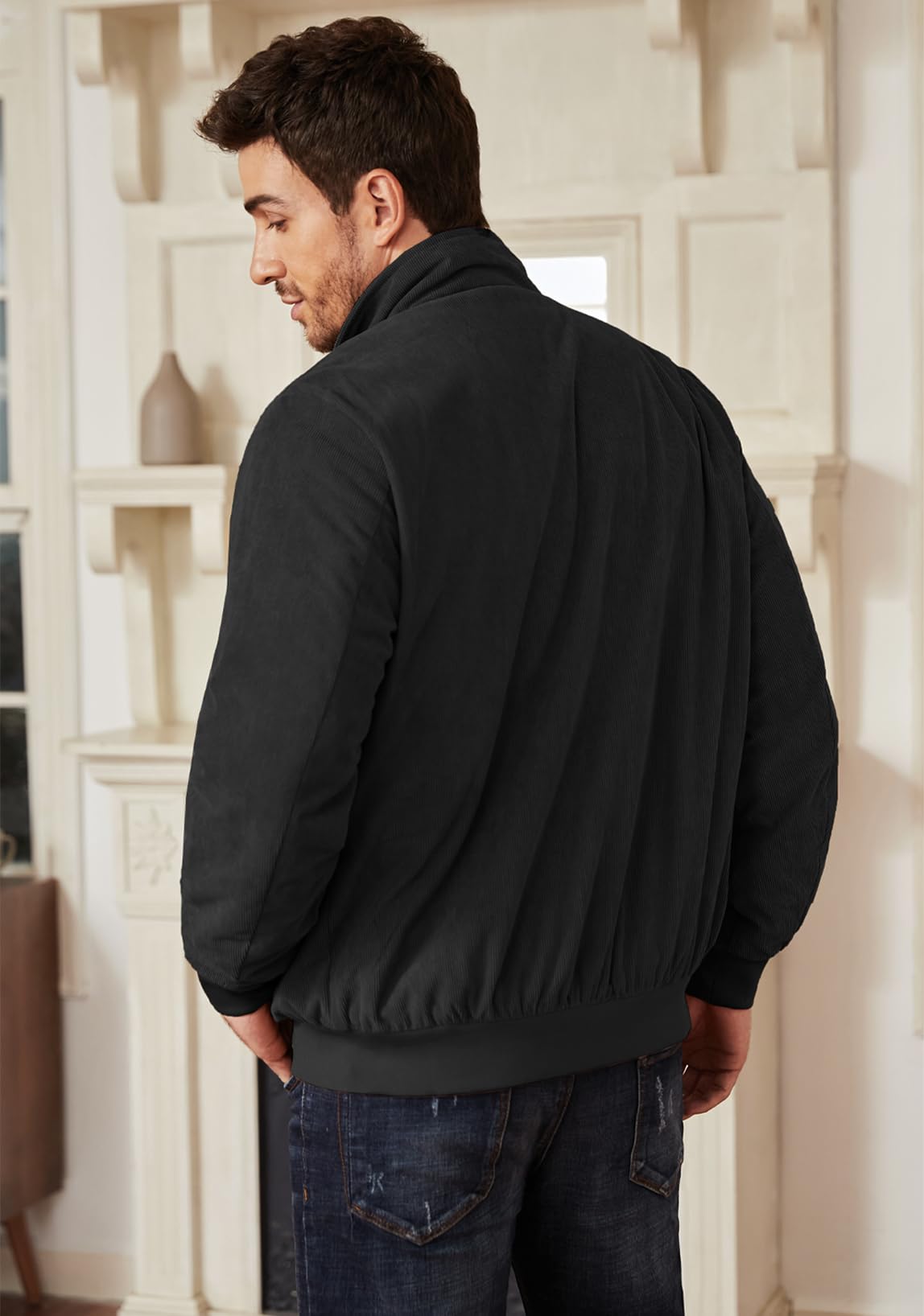 Men’s Corduroy Jacket – Fleece-Lined Winter Coat