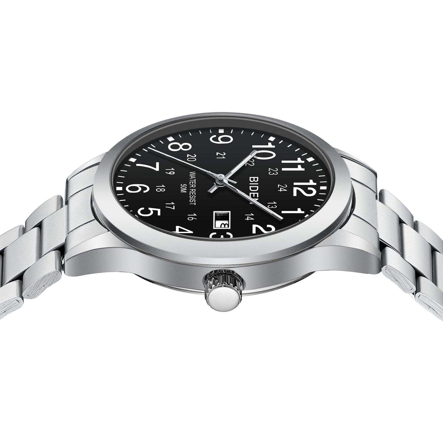 LN LENQIN Uhren Herren Edelstahl Uhren für Männer Analog Quarz Herren Uhr 30M Wasserdicht Armbanduhr Herren Mode Casual Designer Uhr
