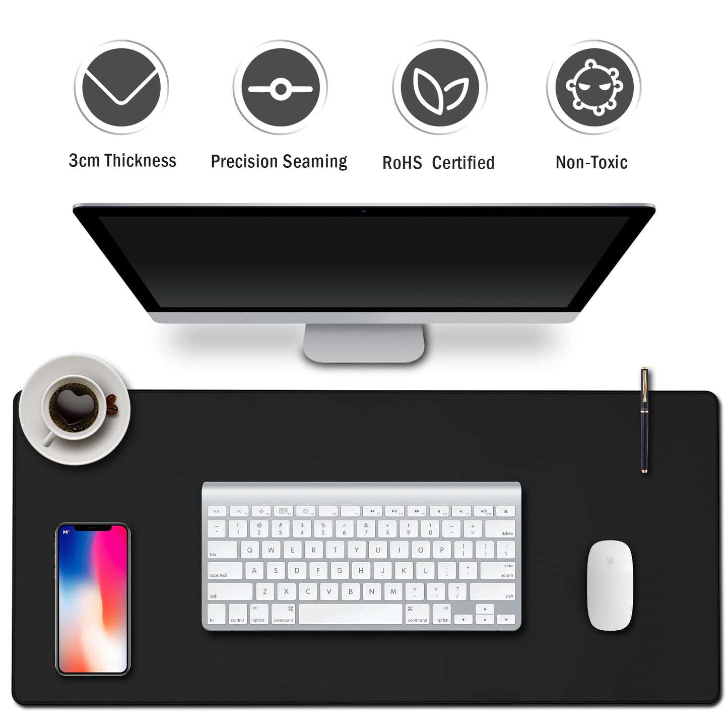 Anpollo Gaming Mouse Mat XXL 900 x 400 x 3 mm Non-Slip Desk Mat Table Mat Multifunctional Office Mouse Mat, Type 1