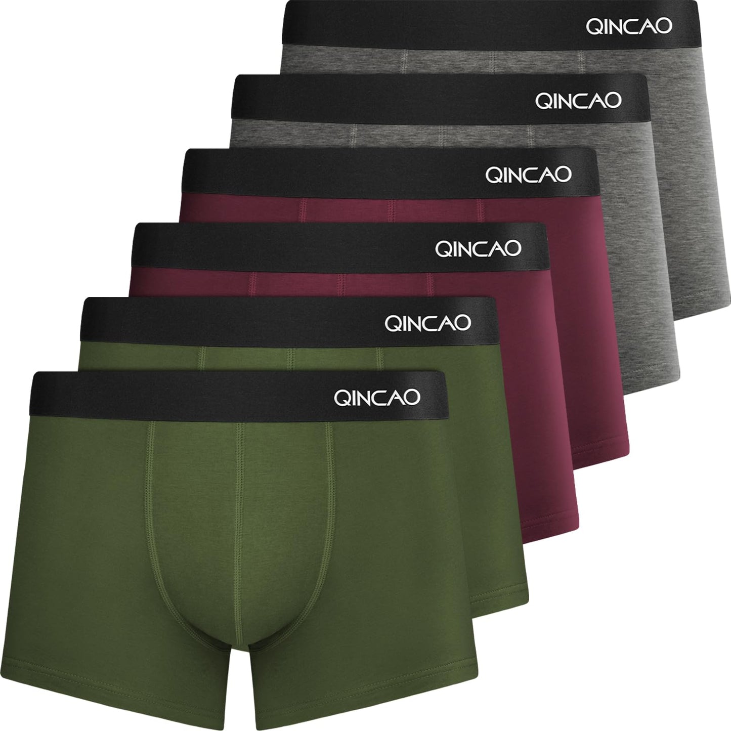 QINCAO Men’s Boxer Shorts 6-Pack