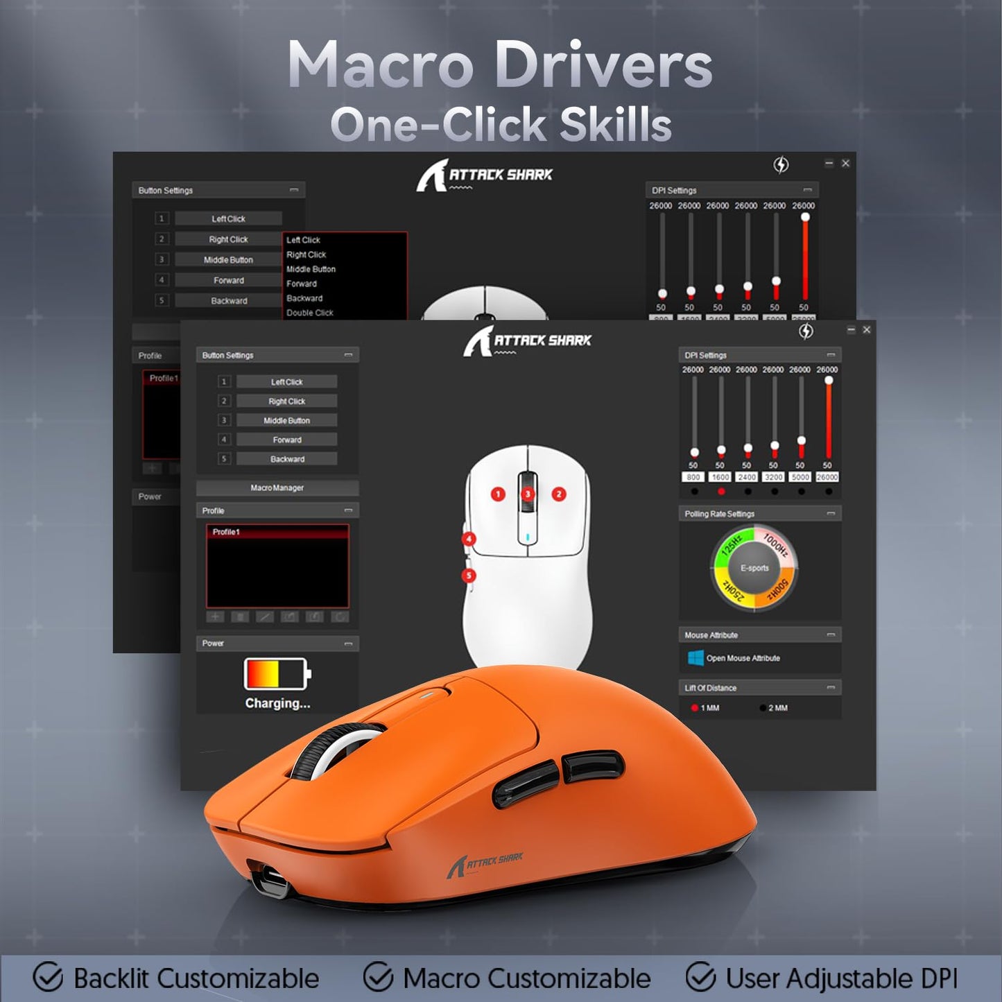 ATTACK SHARK X3 49g Ultralight Mouse, PixArt PAW3395 Gaming Sensor, BT/2.4G Wireless/Wired Gaming Mouse, 26000 DPI, 200 Hours Battery, Office Mice for Win11/Xbox/PS/Mac (White)
