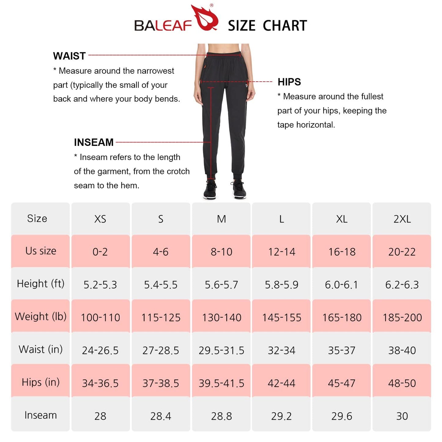 baleaf Women's Lightweight Jogging Pants