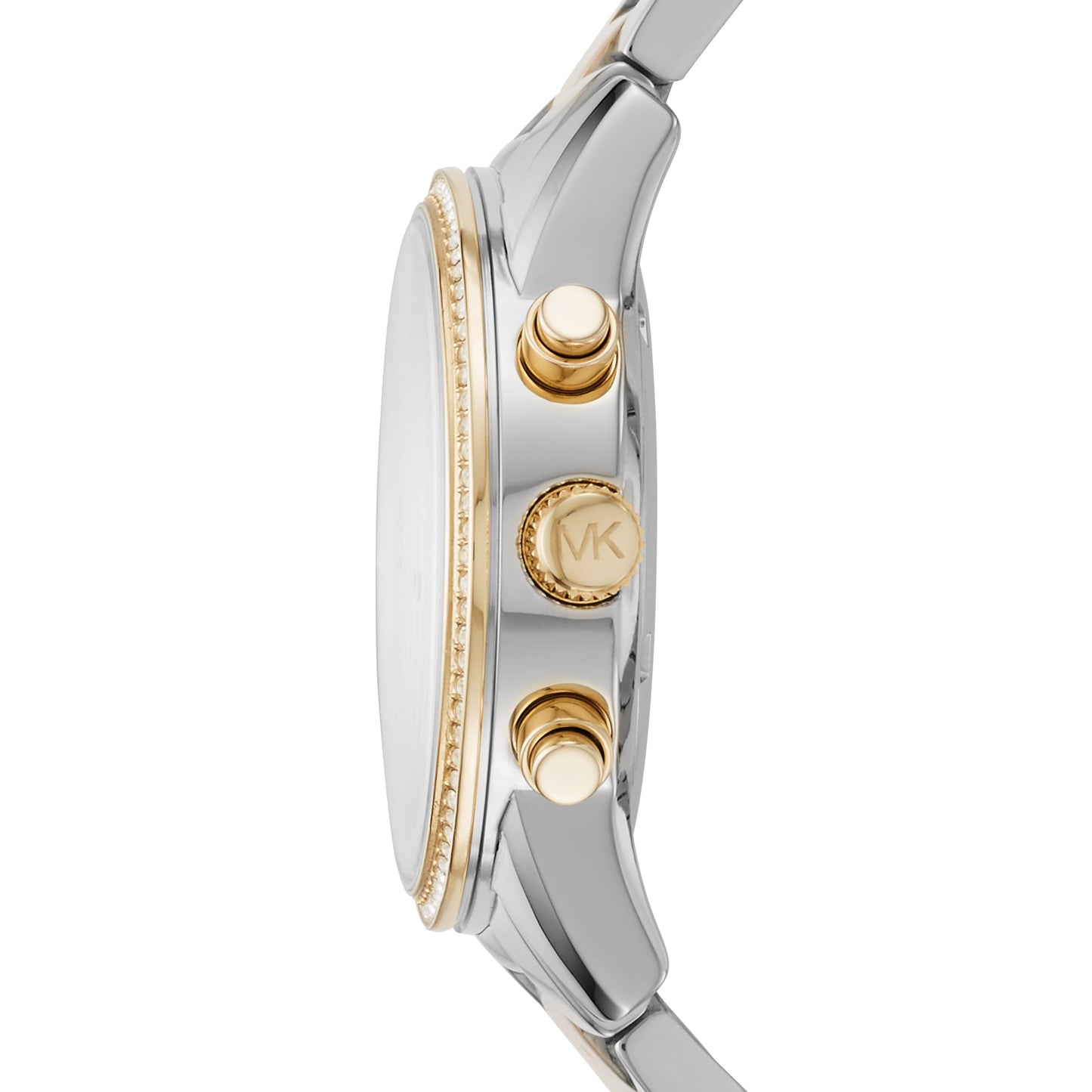 Michael Kors ladies' watch Ritz, 37 mm case size, quartz chronograph movement, stainless steel bracelet