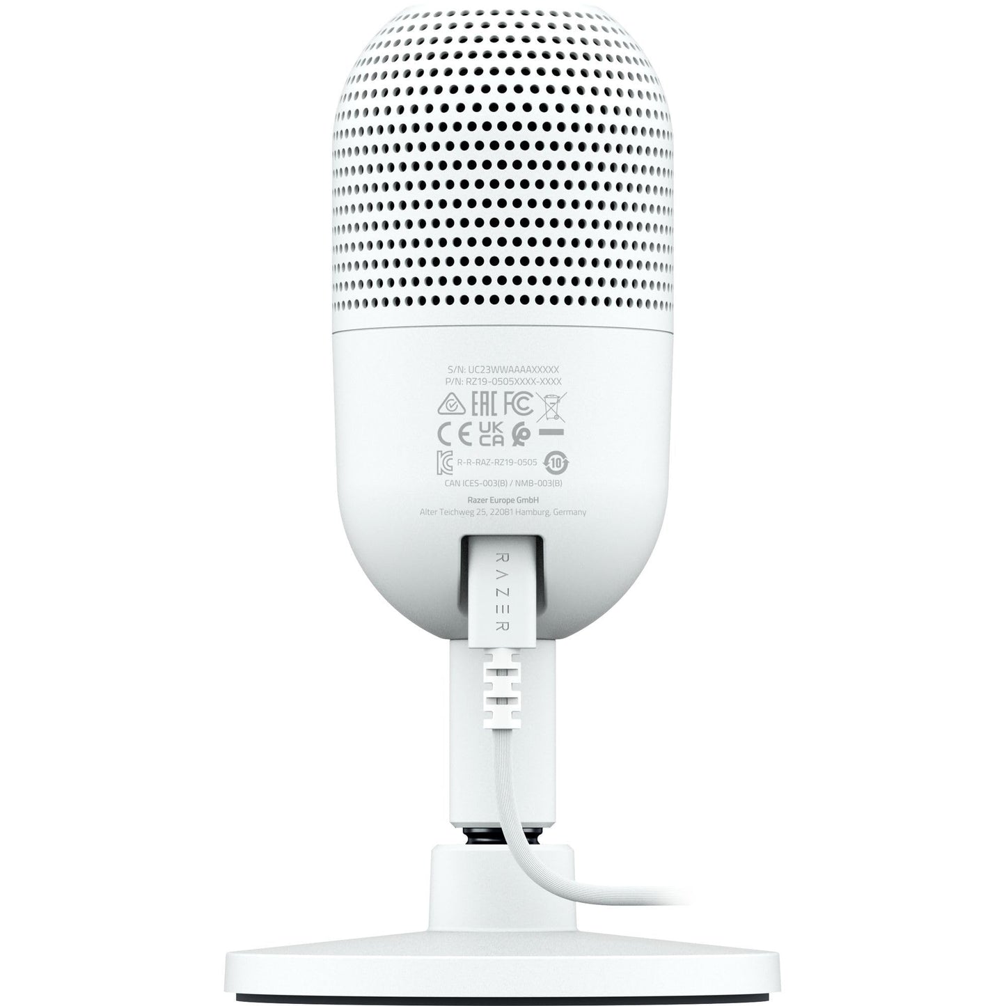 Razer Seiren V3 Mini - Ultrakompaktes USB-Mikrofon (14mm Supernieren Kondensatormikrofon, Tap-to-Mute-Sensor mit LED-Anzeige, integrierter Stoßdämpfer, Plug-and-Play Design) Schwarz