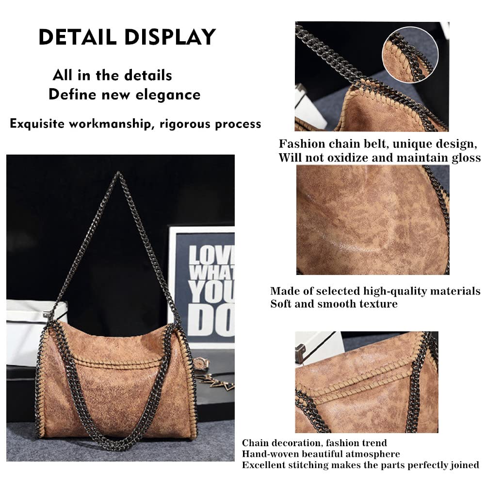 Women’s Chain Crossbody Bag – Large Hobo Shoulder Bag