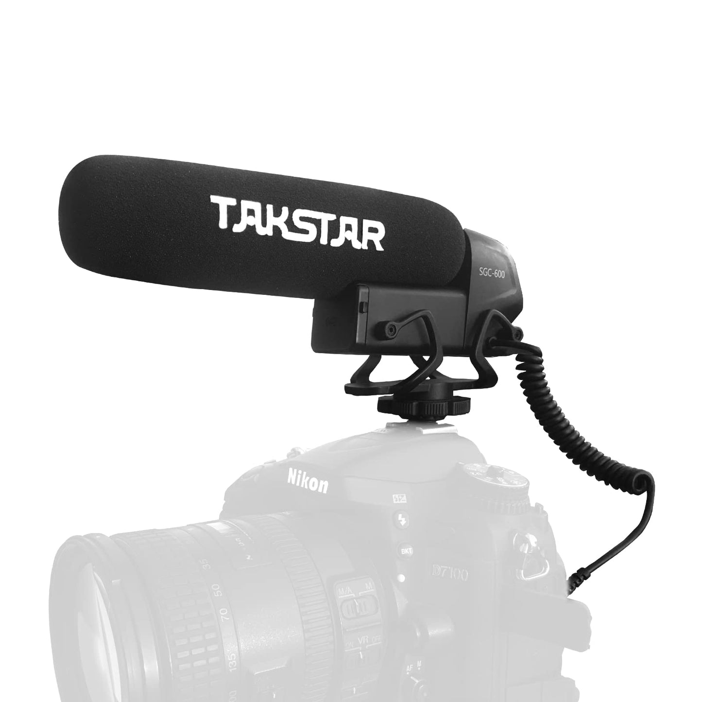 Takstar Interview Shotgun Mikrofone for Smartphone, 3,5mm Super-Kardioid Kondensor Video Kamera Mikrofon für Vlog, Video, Studio, DSLR, Camera, Camcorder, Aufnahmen, Podcasting (SGC-600)