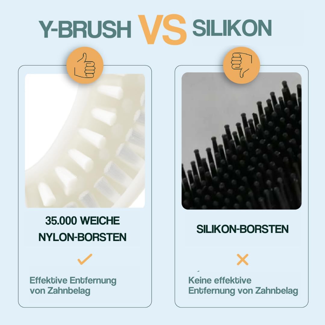 Y-Brush - Elektrische Zahnbürste - Y-Bürste - 3 Monate Laufzeit - NylonStart