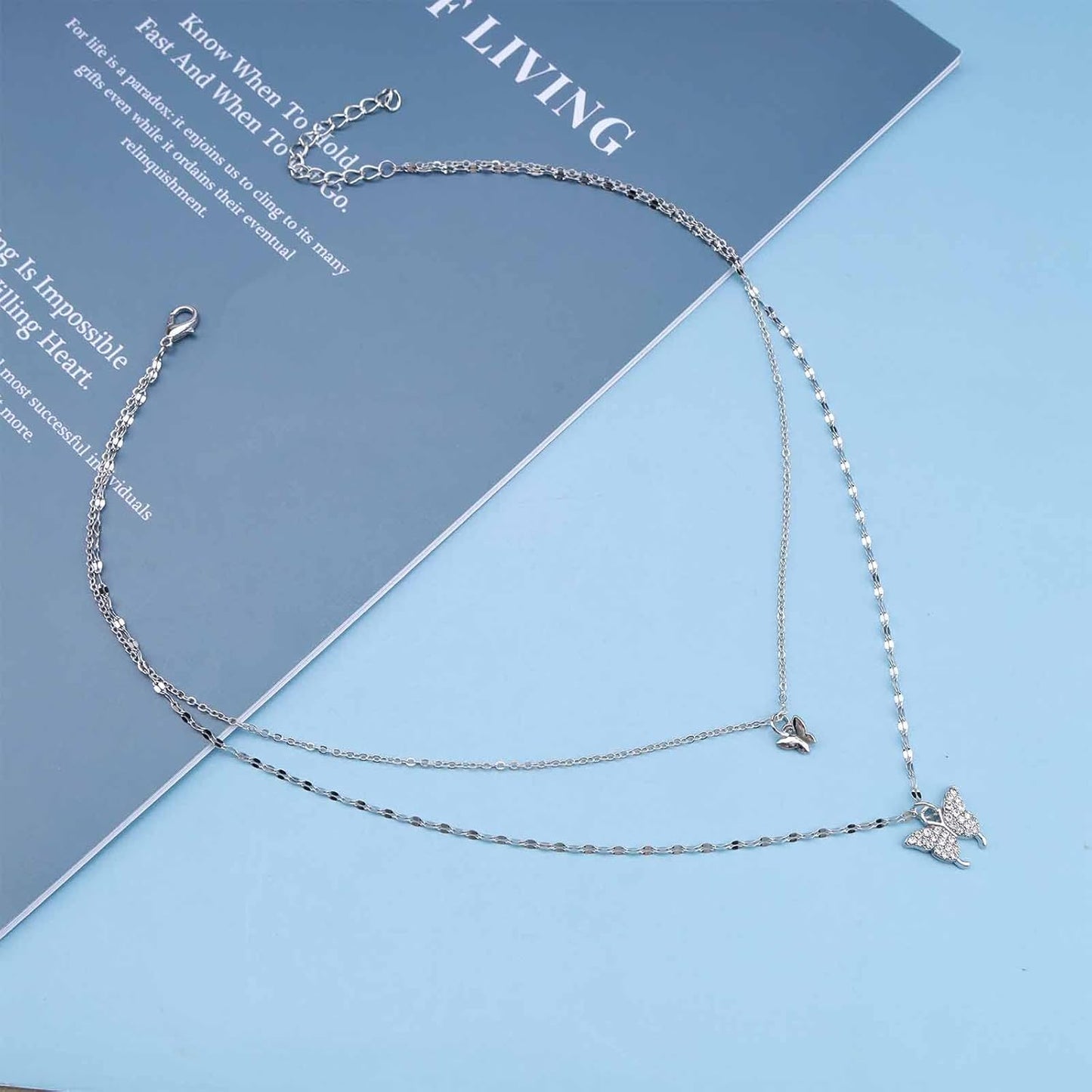 Cimenexe Bohème Butterfly Pendant Choker Necklace