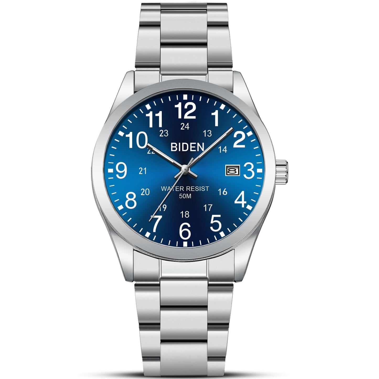 LN LENQIN Uhren Herren Edelstahl Uhren für Männer Analog Quarz Herren Uhr 30M Wasserdicht Armbanduhr Herren Mode Casual Designer Uhr