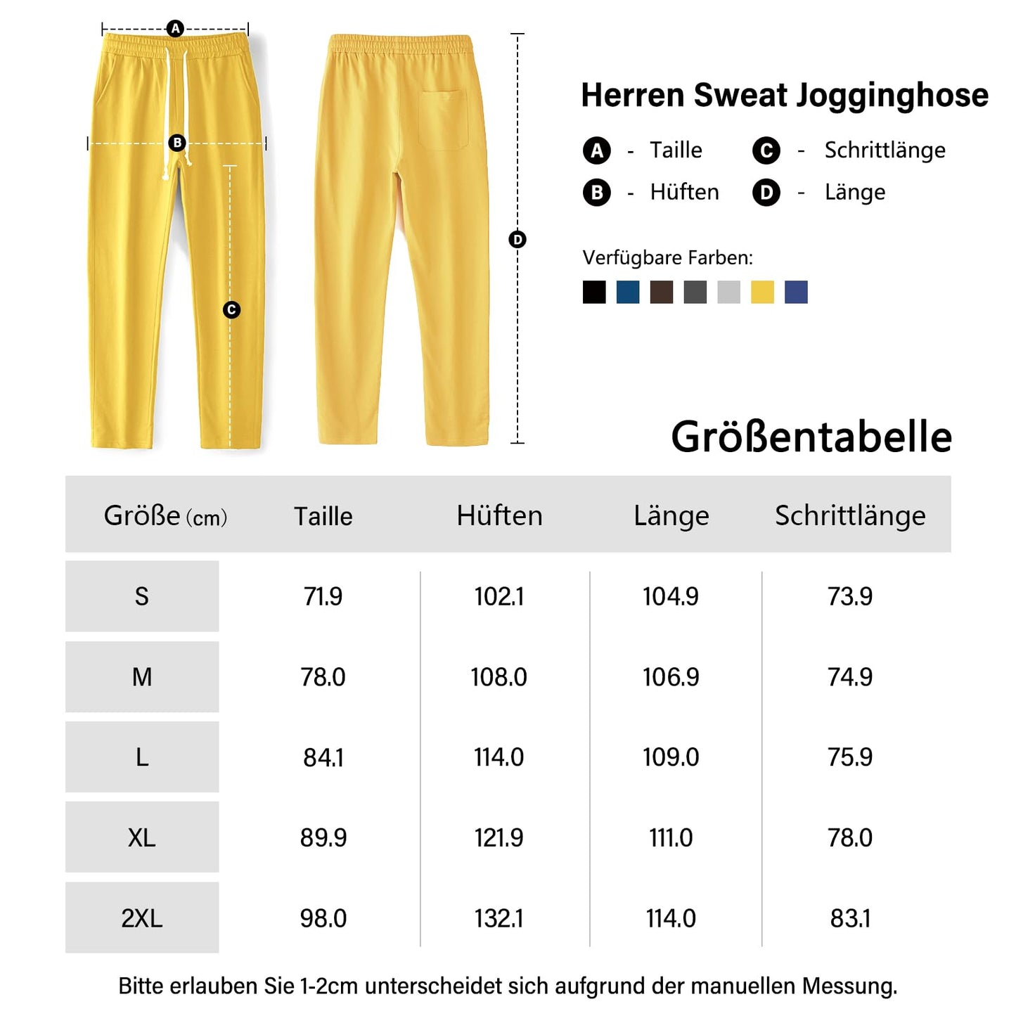 Men's Cotton Jogging Pants Sport Trousers