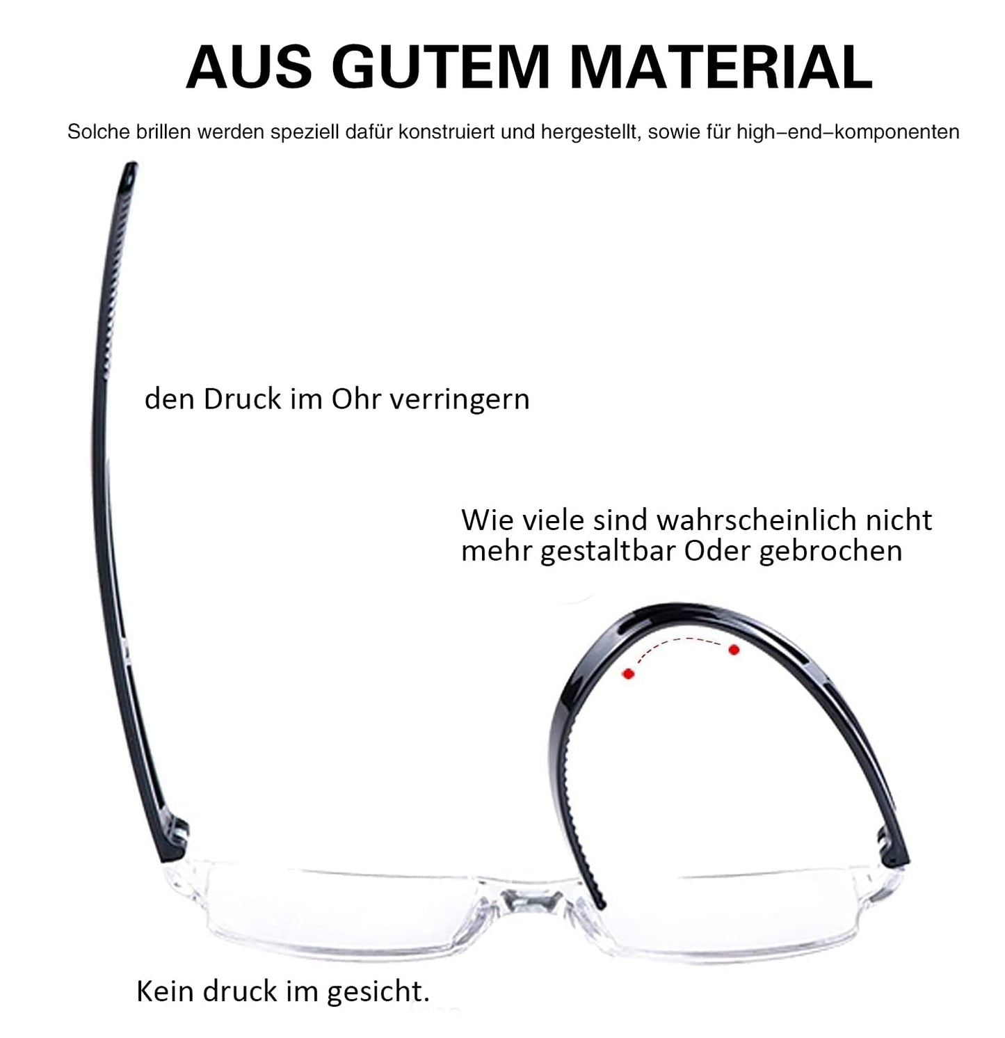 COJWIS Pack of 4 Frameless Reading Glasses for Men and Women, Lightweight and Comfortable, Anti Blue Light Reading Aid / TR90 Glasses (4 Colour Mixing, 2.00, Multiplier_x)