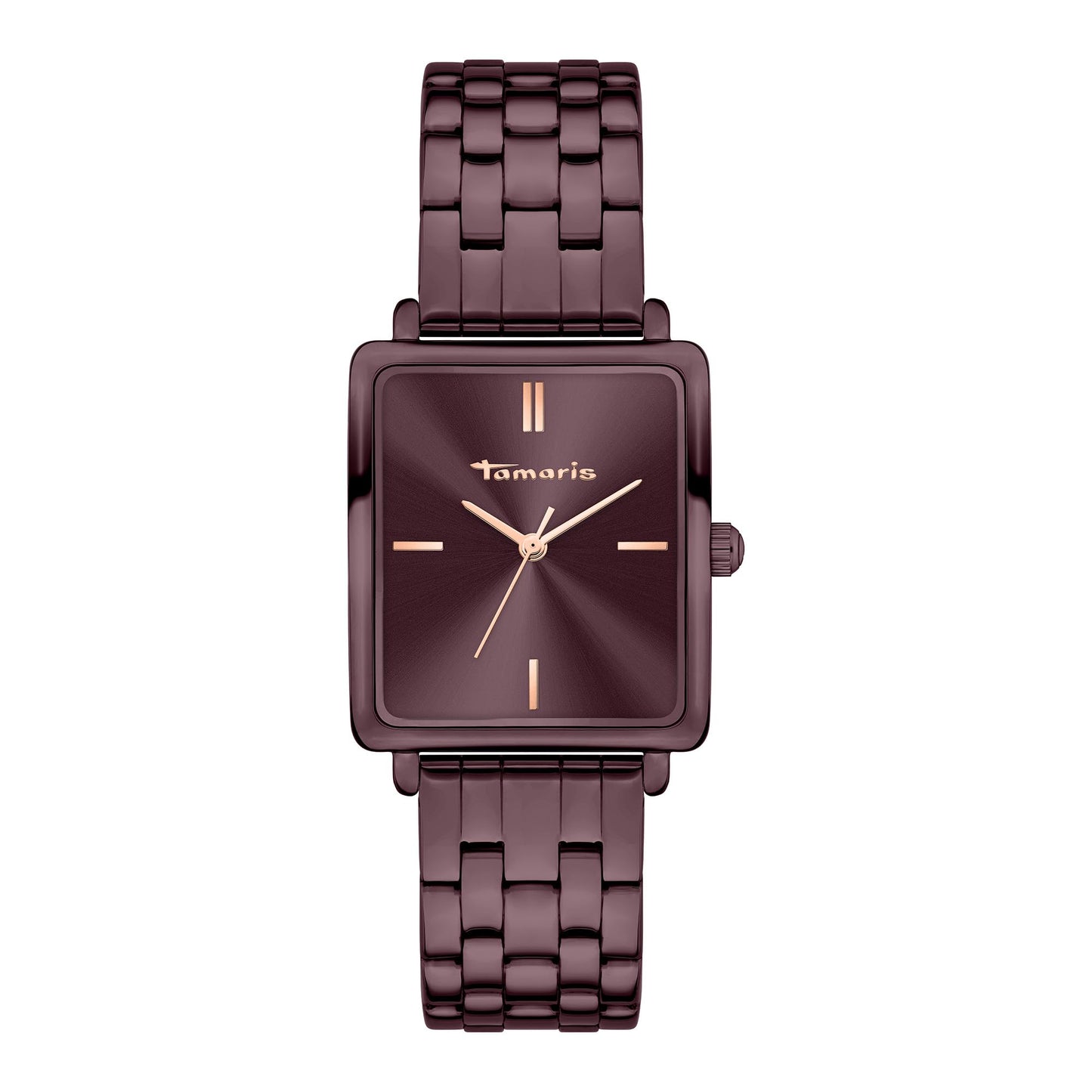 Tamaris ladies analogue wristwatch with quartz movement made of stainless steel with stainless steel bracelet