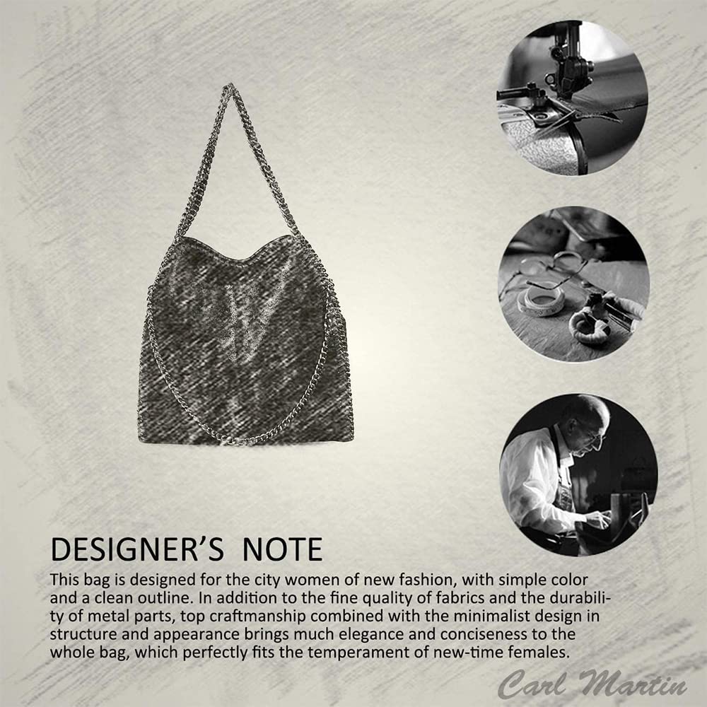 Women’s Chain Crossbody Bag – Large Hobo Shoulder Bag