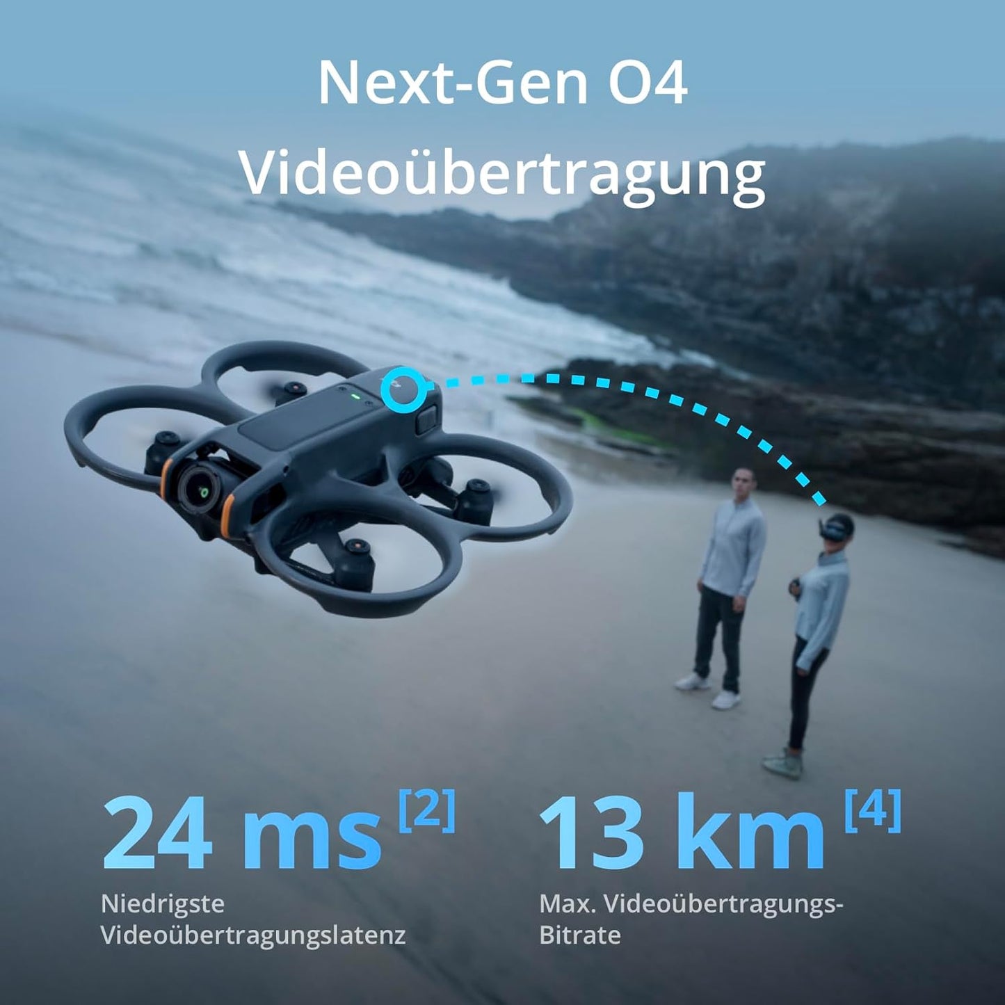 DJI Goggles 3, FPV Goggles mit atemberaubenden Micro-OLED Bildschirmen, immersives Flugerlebnis, O4 HD Videoübertragung, einstellbare Dioptrien, Wireless Streaming, Drohnenbrille