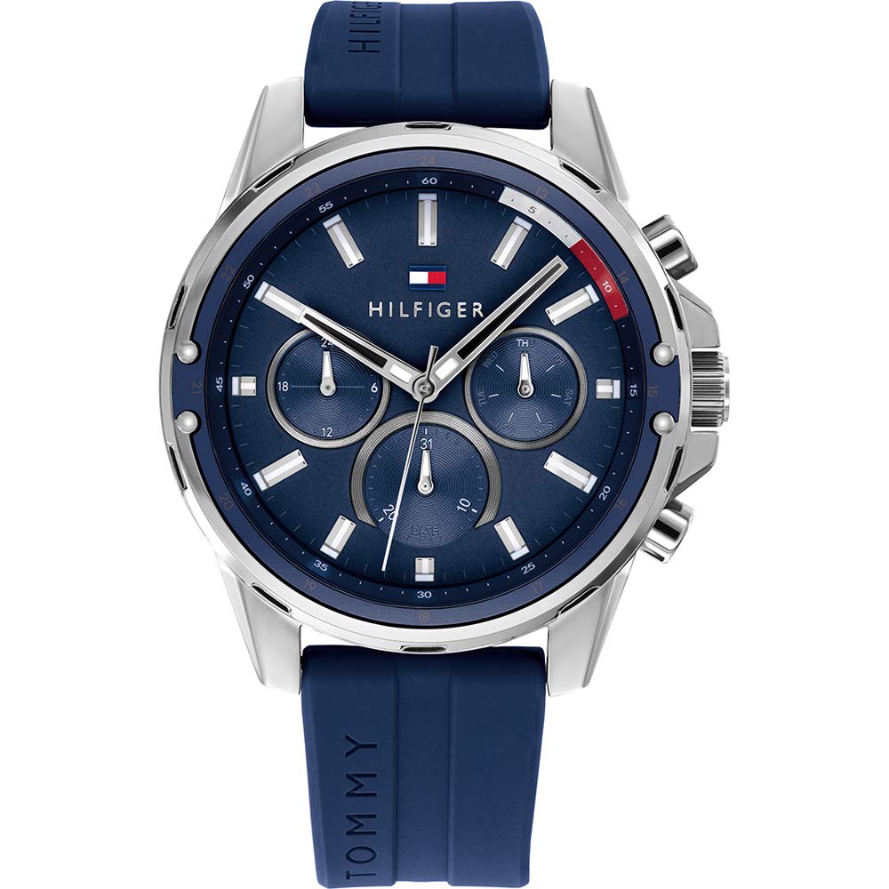 Tommy Hilfiger Multi Zifferblatt Quarz Uhr für Herren mit Edelstahl- oder Silikonarmband