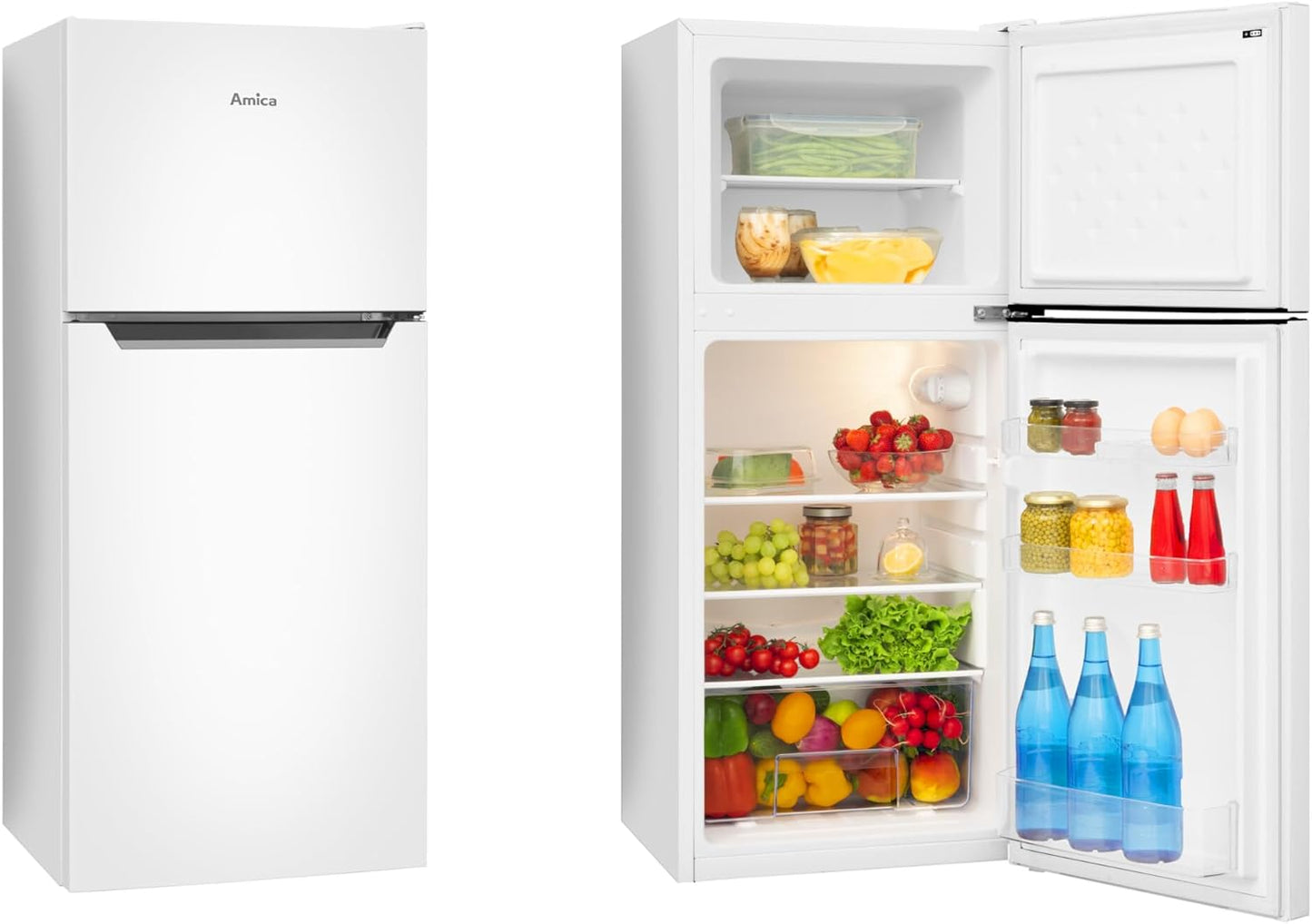 Amica DT 371 150 W fridge-freezer combination / 105 cm height/usable capacity 112 liters/white
