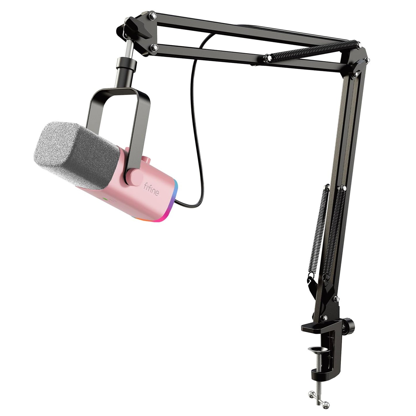 FIFINE XLR Streaming Microphone for Podcast Studio, USB Dynamic Microphone Gaming PC with Mute Button, for PS4/5 Mac Mixer Sound Cards