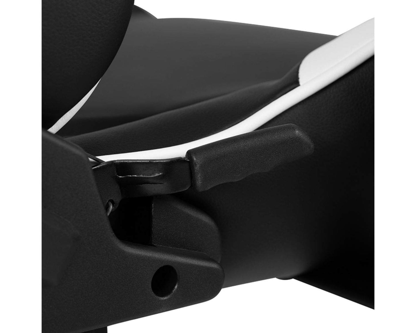 Flash Furniture X30 Gaming-Stuhl, ergonomischer Bürostuhl für PC- und Gaming-Setups, verstellbarer Rennsport-Stuhl mit vollständig verstellbarer Rückenunterstützung, schwarz mit weißer Verzierung