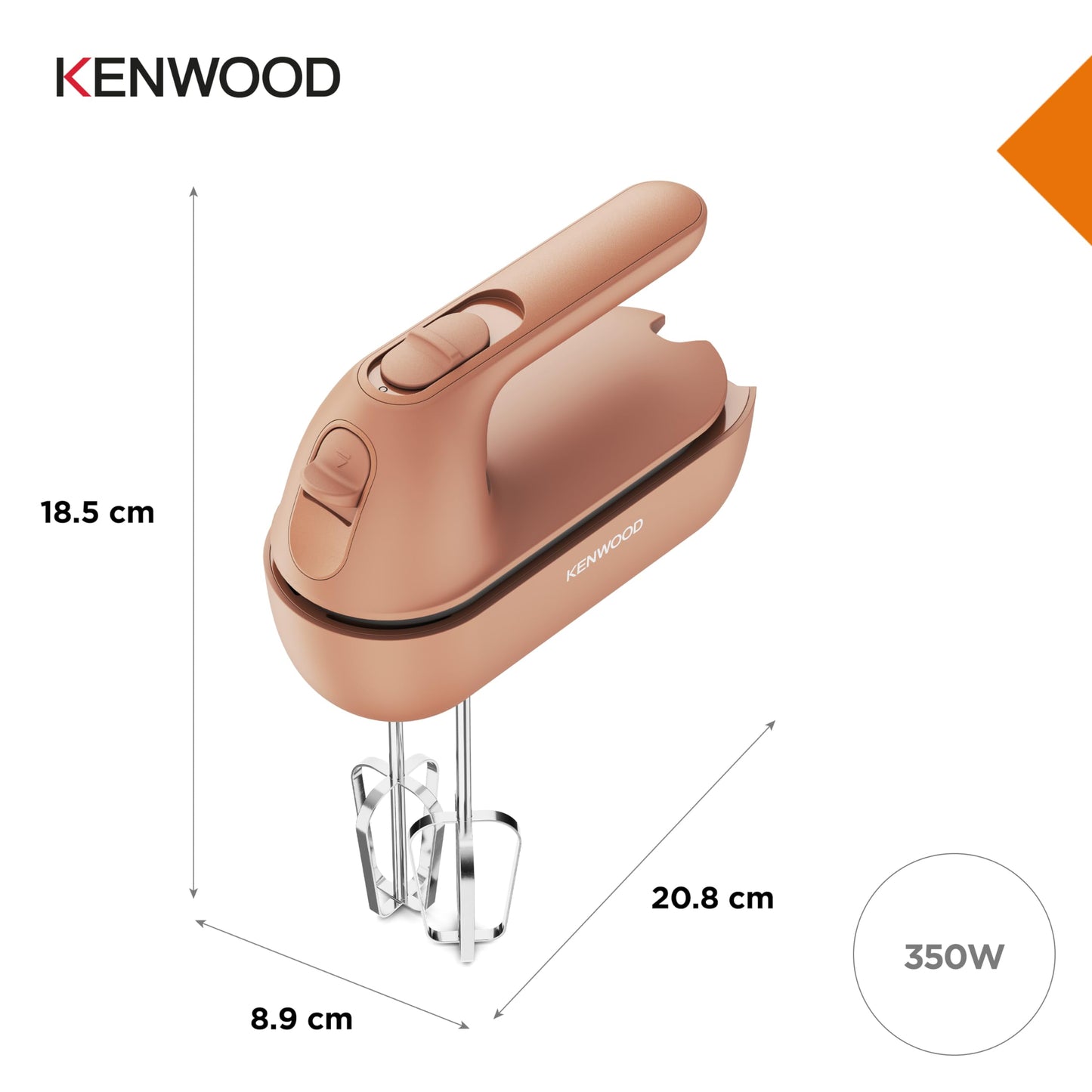 Kenwood MultiPro Go FDP22.130GY, Kompakt-Küchenmaschine nur 30cm hoch, zum Schneiden, Reiben, Pürieren und Teig Kneten, Express-Serve, 1,3 l Arbeitsbehälter, 650 W, Blau