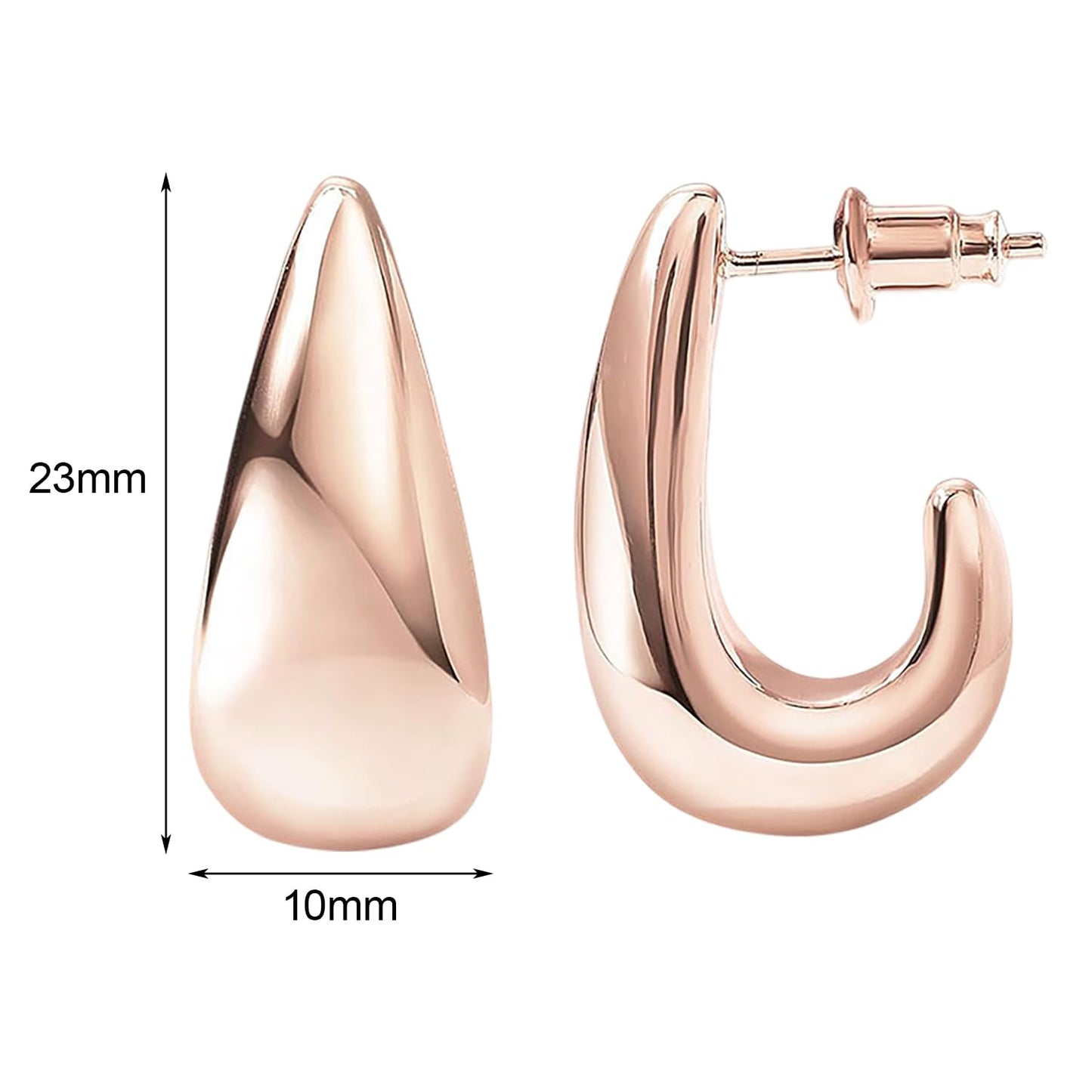 Chunky Gold Hoop Earrings for Women