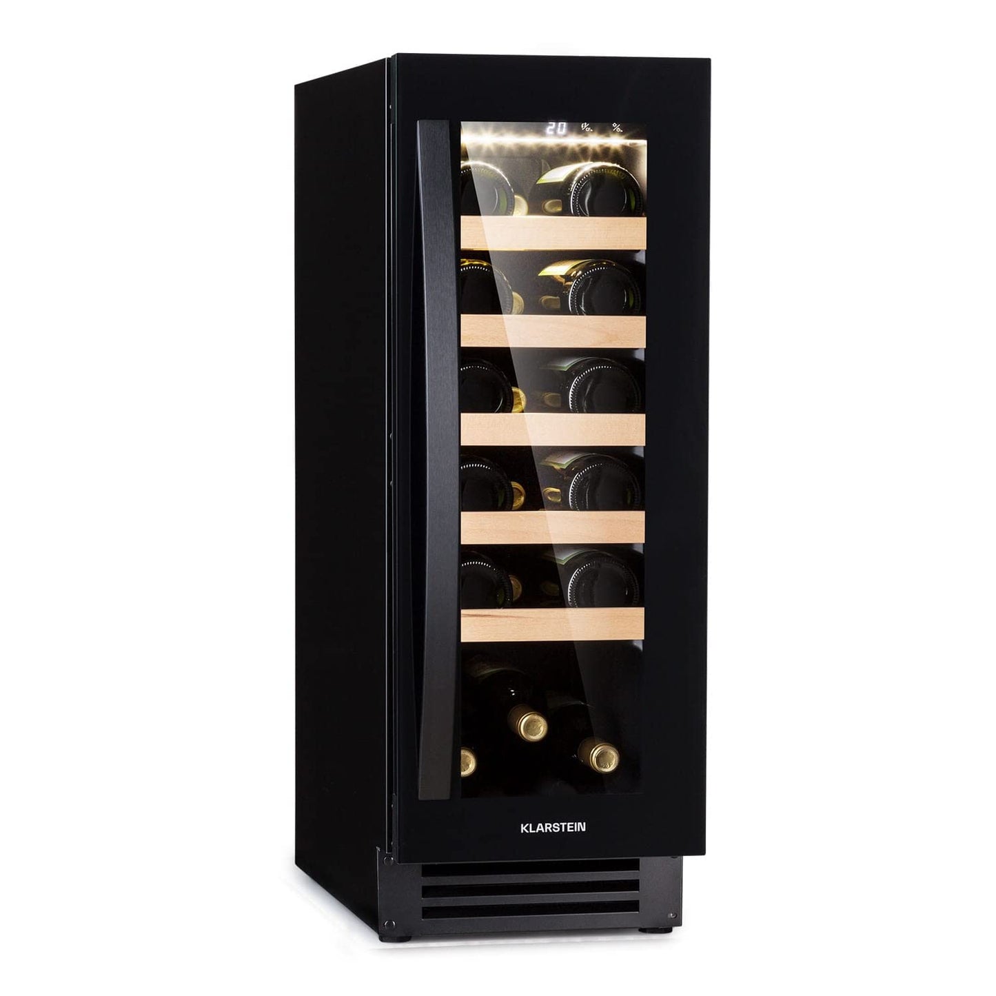 Klarstein built-in wine refrigerator, 2 zone drinks refrigerator small, small wine cabinet 306L, small wine refrigerator with glass door, indoor/outdoor bottle refrigerator, wine fridge 116 bottles
