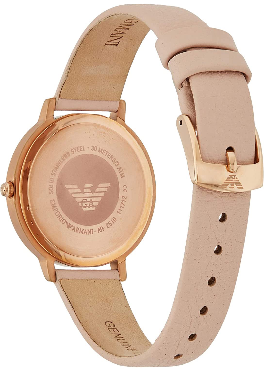 Emporio Armani ladies' two-hand stainless steel watch, 32 mm case size