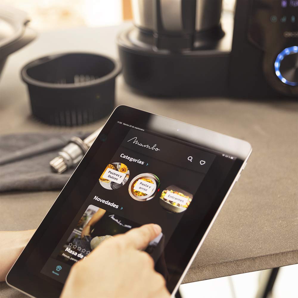Cecotec Mambo 11090 Multifunctional Kitchen Robot 1600 W, 37 Functions, App, Scale and 3.3 Litre Stainless Steel Jug, Dishwasher Safe, Recipe Book and Accessories
