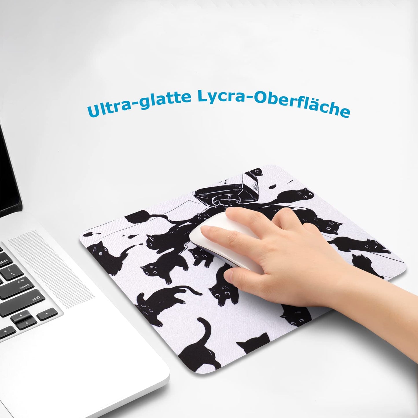 AOKSUNOVA Mauspad Office Mauspad Klein Niedliches Design 24 x 20 x 0,3 cm Mousepad mit Motiv (MF-174)