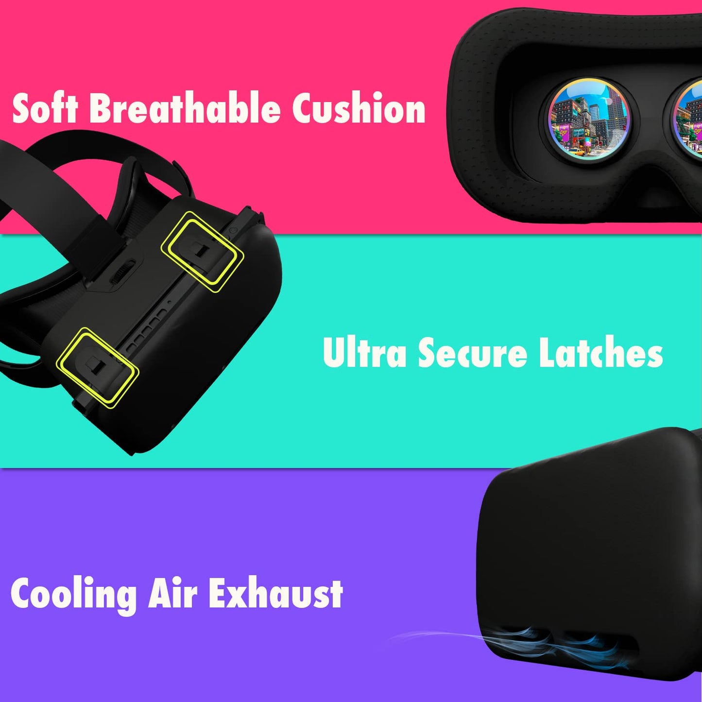 Orzly VR Brille für Nintendo Switch/Switch OLED Konsole Modell fur 3D Virtual Reality Headset Spiele Zubehör Set- Geschenkbox-Edition Schwarz