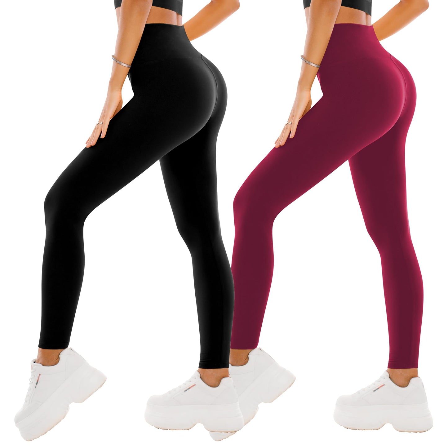 SINOPHANT 2-Pack High Waist Leggings for Women