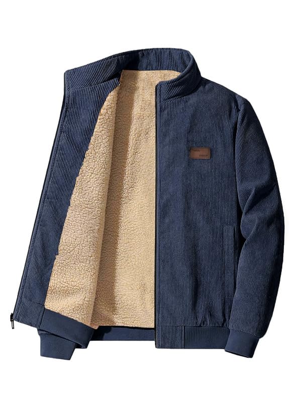 Men’s Corduroy Jacket – Fleece-Lined Winter Coat