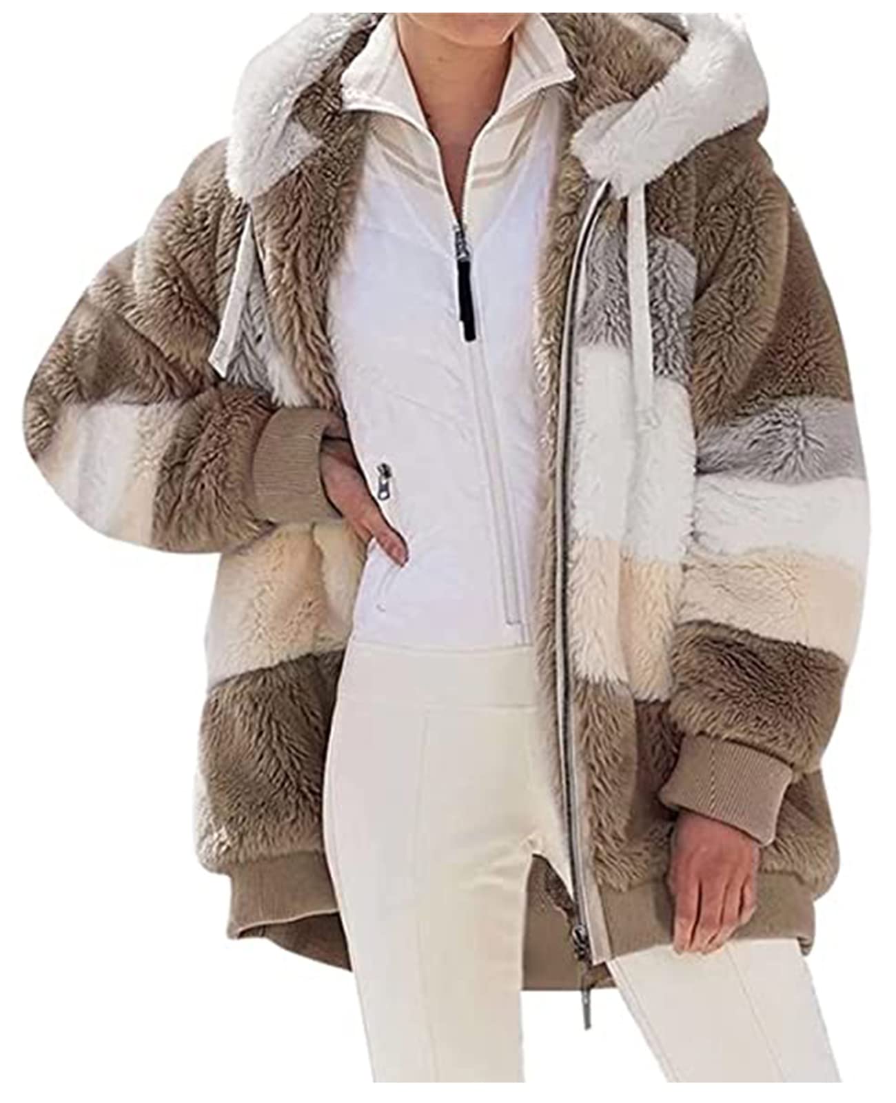 Women’s Plush Fleece Hooded Jacket