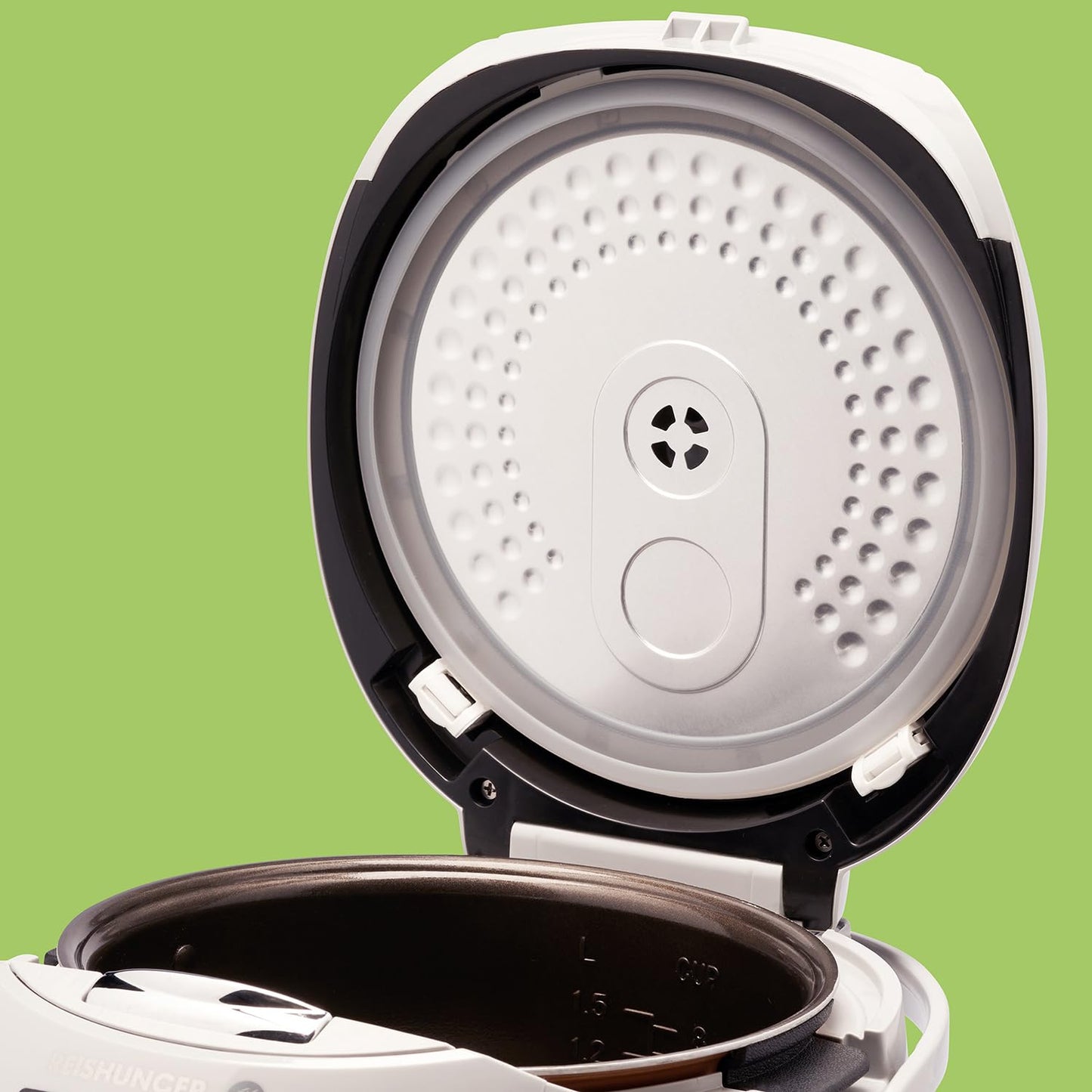 REISHUNGER Digitaler Reiskocher & Dampfgarer Grau | 1,5 L bis 8 Personen | Warmhaltefunktion, Timer & Premium Innentopf | Multikocher, 12 Programme, 7-Phasen-Technologie