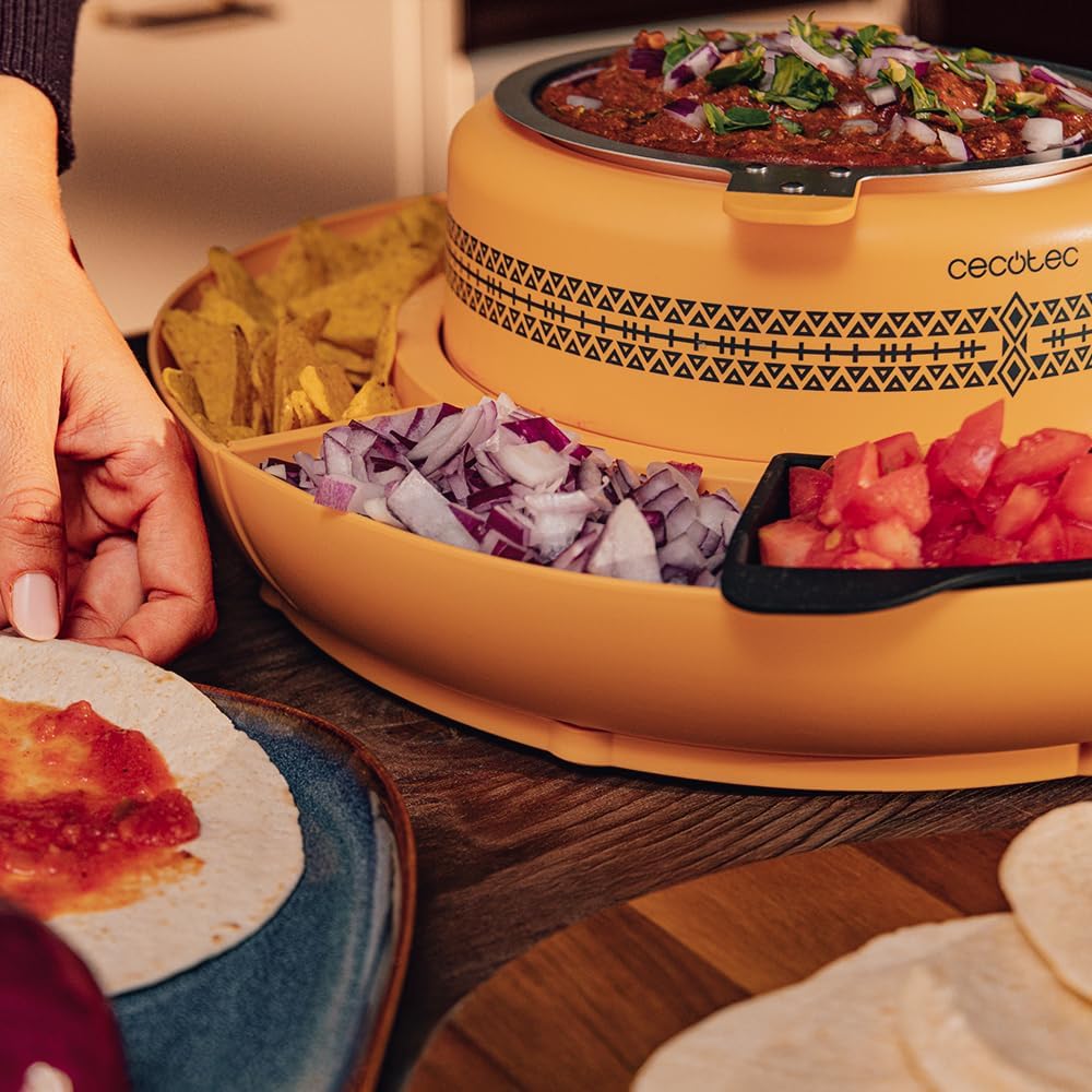 Cecotec Taco Maker Fun Taco Andale 40W Central Container 600ml Attractive Design for Kids 4 Compartments and 4 Silicone Moulds