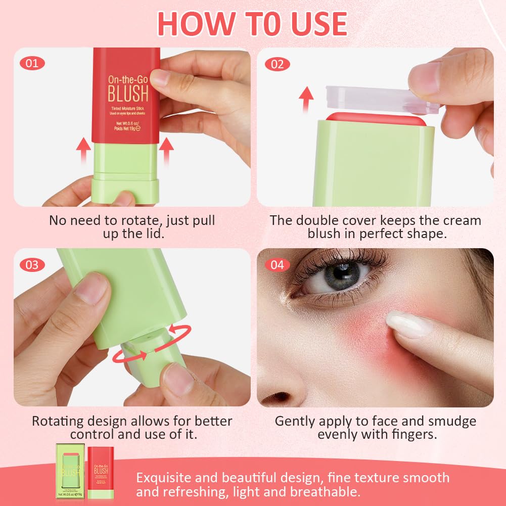 LOPHE Cream Blush Stick - 3 Pieces Set
