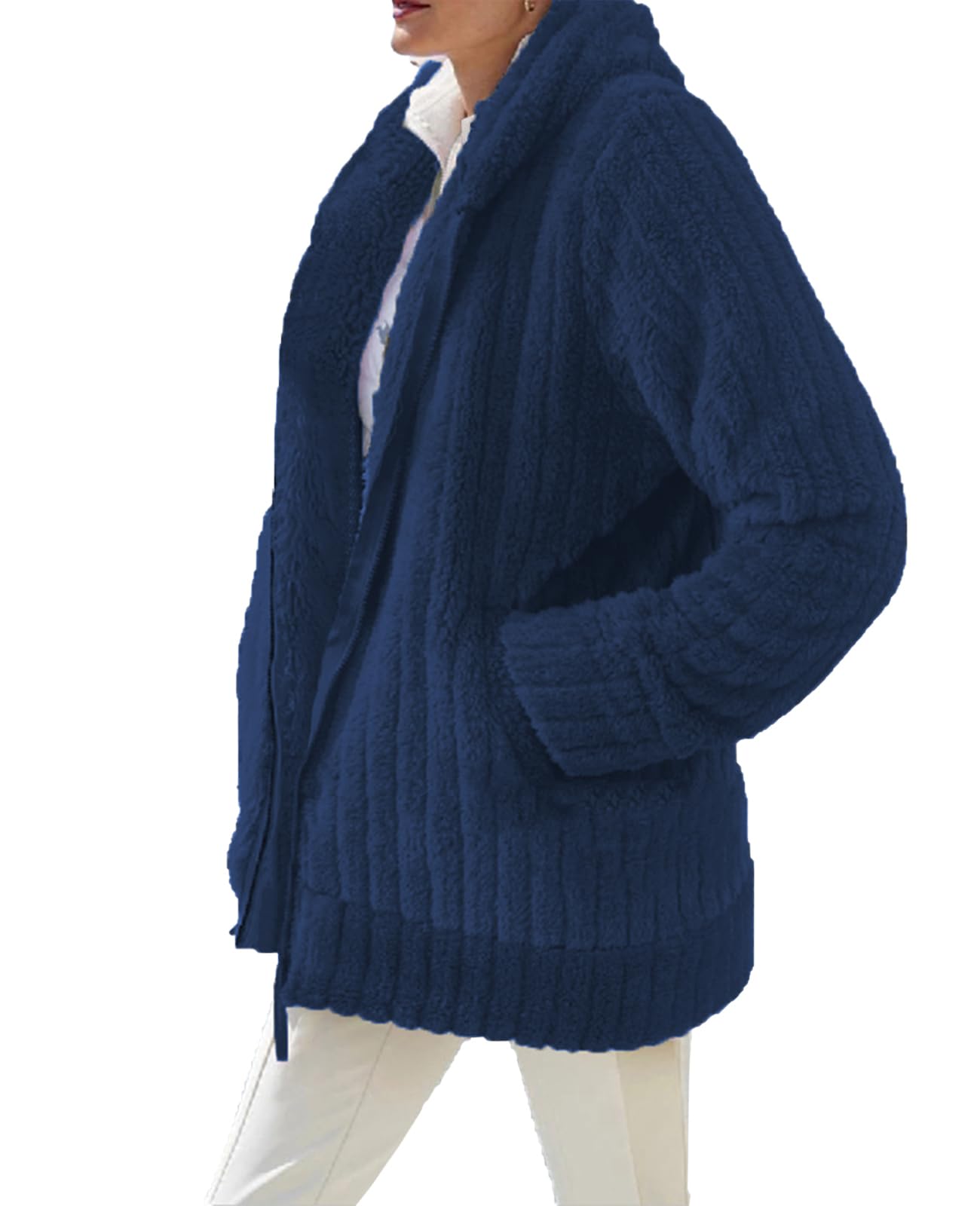 Women’s Plush Fleece Hooded Jacket