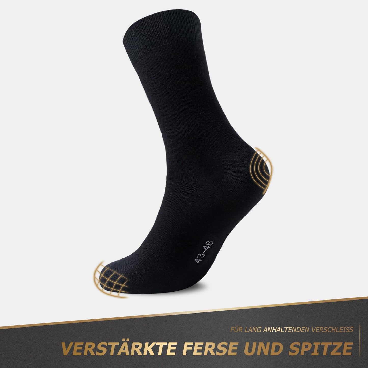 Niorasen Men’s Cotton Socks – 10 Pairs Seamless Business Socks