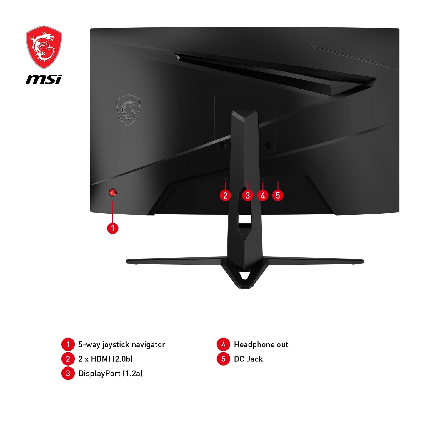 MSI G2422C 23,6 Zoll FHD Curved Gaming Monitor - 1500R 1920 x 1080 VA Panel, 180Hz / 1ms, Adaptive Sync - DP 1.2a, HDMI 2.0b CEC