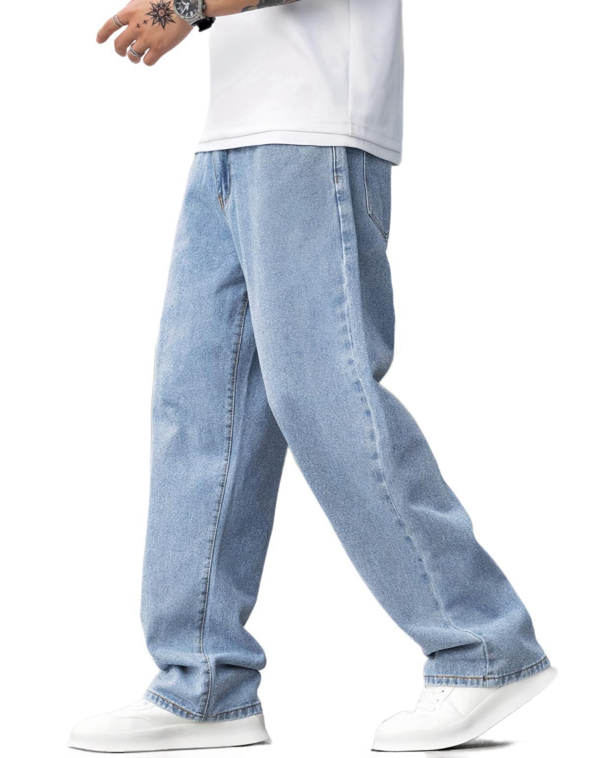 LuminBlaze Baggy Jeans for Men – Y2K Streetwear Loose Fit