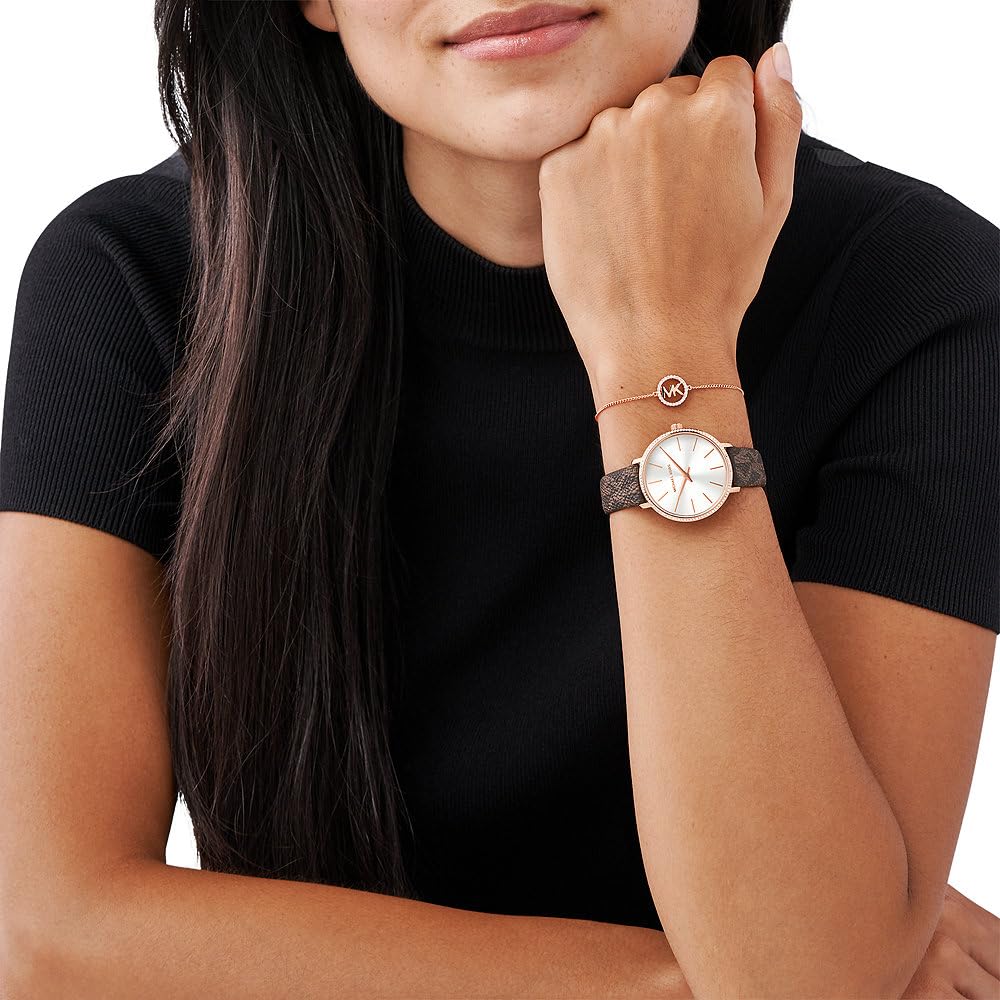 Michael Kors Pyper Women's Quartz Watch with Stainless Steel or Leather Strap