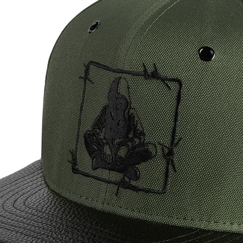 Nebelkind Snapback-Cap-Herren Damen Barbed Wire, Einheitsgröße OneSize, Größenverstellbar, Unisex, hochwertige Basecap trendig, Streetwear Style, Baseball-Kappe mit geradem Schirm, Retro