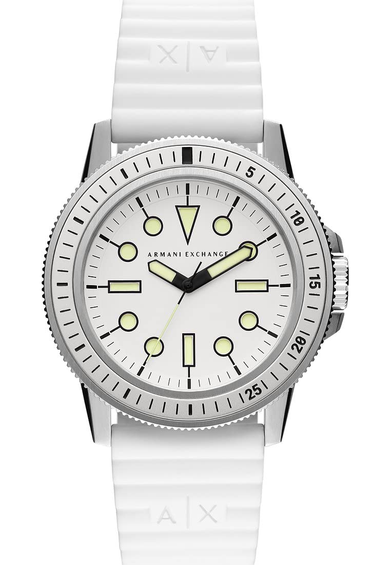 Armani Exchange Watch for Men, Quartz Movement and 42mm Case Size with Stainless Steel, Leather or Silicone Strap