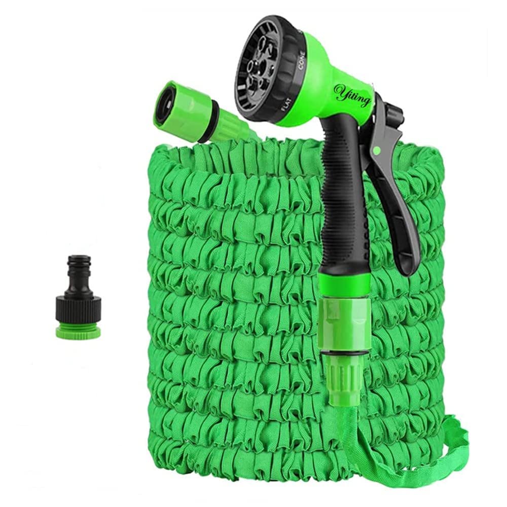 Yiting Gartenschlauch Flexibler 5m 10m 20m 15m 30m 45m 50m 60m, 3-Mal Magischer Flexibel Garten Schlauch Wasserschlauch mit 8 Modi Wassersprühpistole und Adapter 3/4"&1/2" Schlauchverbindungs-Fittings