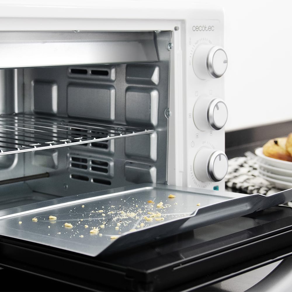 Cecotec Tischofen Bake&Toast 1090 Black, 10 L, 1000 W, 60-Minuten-Timer, Temperaturregelung bis zu 230ºC, Backblech, Grillrost und Zange mit Griff