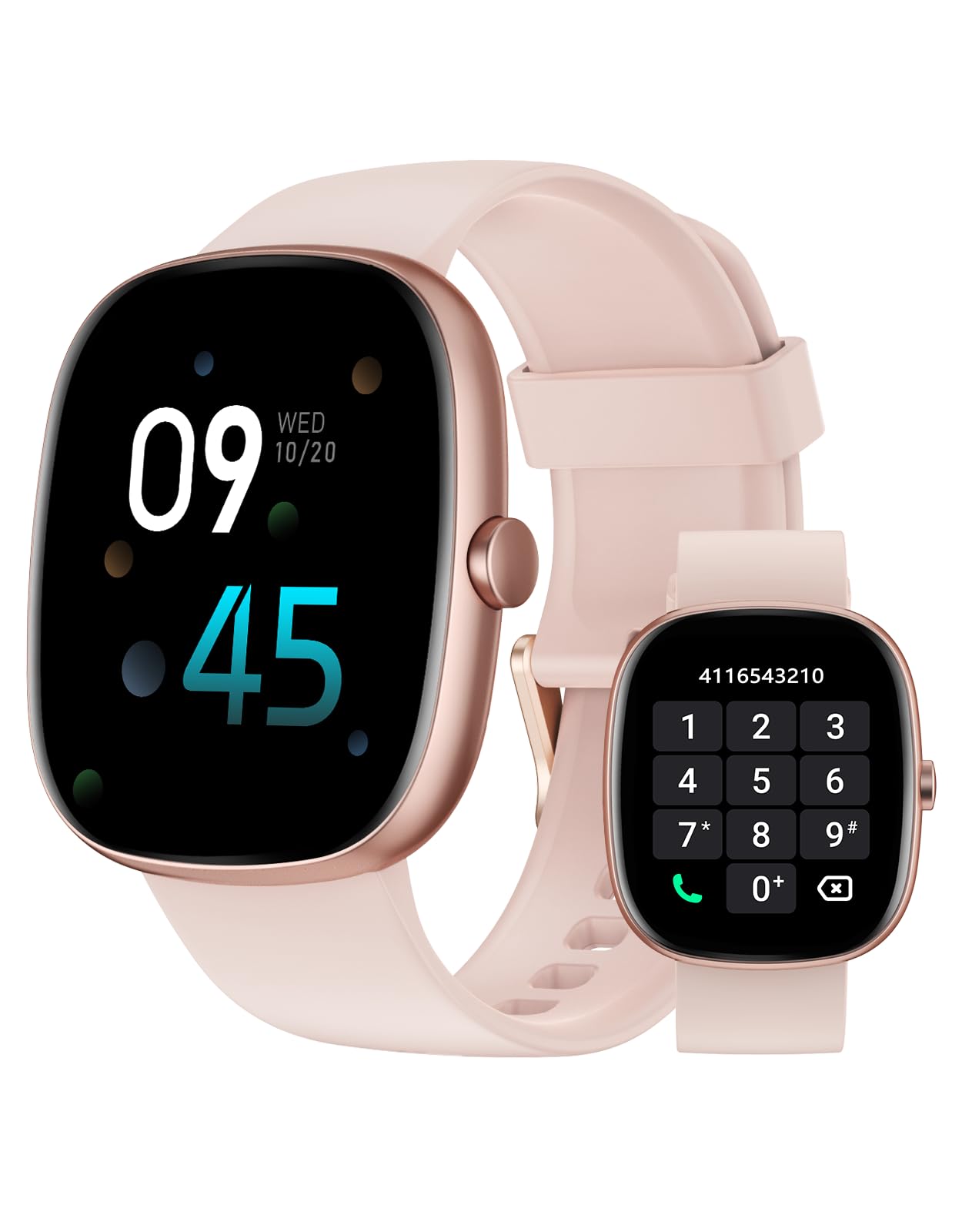 HUAKUA Smartwatch Damen Herren mit Telefonfunktion,1,85" Smartwatch mit 100+Sportmodi Fitnessuhr mit Pulsuhr Schlafmonitor SpO2 Schrittzähler Fitness Tracker IP68 Wasserdicht für Anforid iOS Handy