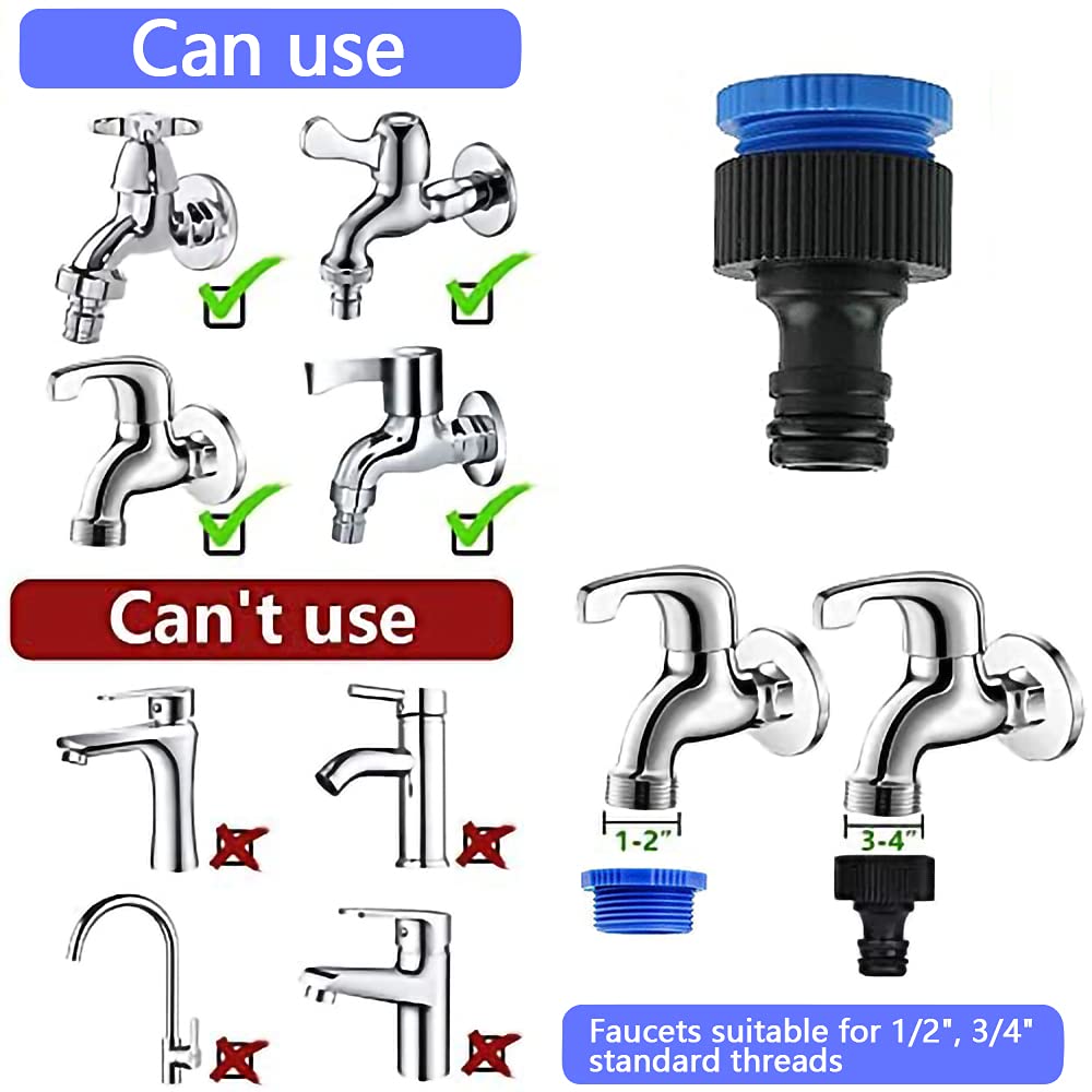 Yiting Gartenschlauch Flexibler 5m 10m 20m 15m 30m 45m 50m 60m, 3-Mal Magischer Flexibel Garten Schlauch Wasserschlauch mit 8 Modi Wassersprühpistole und Adapter 3/4"&1/2" Schlauchverbindungs-Fittings