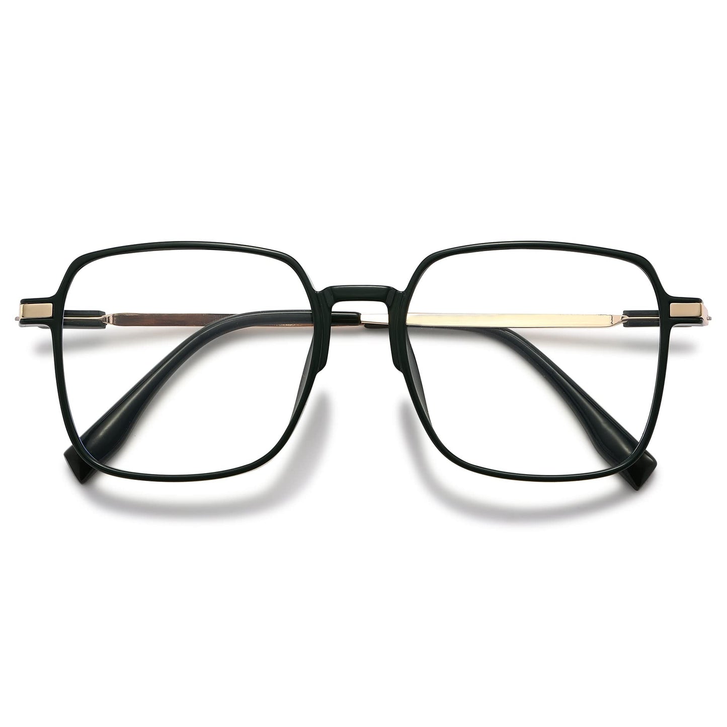 VEVESMUNDO Blaulichtfilter Lesebrille Metall Groß Stylisch Rechteckig Anti Blaulicht Lesehilfen Sehhilfe Brille für Damen Herren