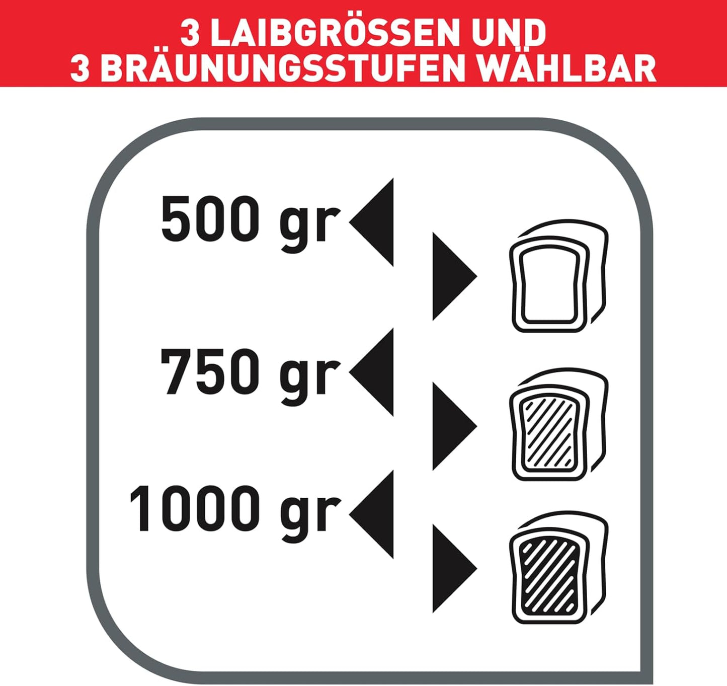 Tefal Brotbackautomat Pain & Délices, 20 Backprogramme, 3 Brotgrößen und Bräunungsstufen einstellbar, auch für Kuchen - Pizza - Nudelteig, Backform antihaftbeschichtet, schwarz/Edelstahl