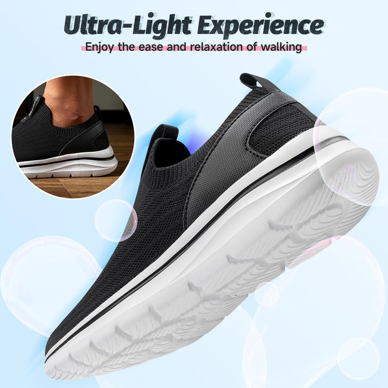 Sosenfer Men’s Slip-On Sneakers – Ultra-Lightweight Shoes
